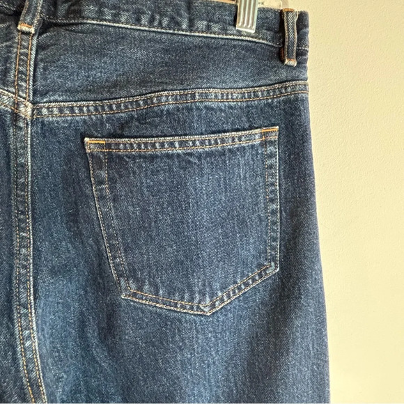 A.P.C. Jeans Sz 34 New Standard Button Fly Dark Wash Straight Leg Denim Jeans - Picture 9 of 11